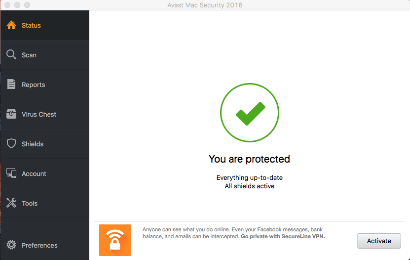 avast security for mac full system scan
